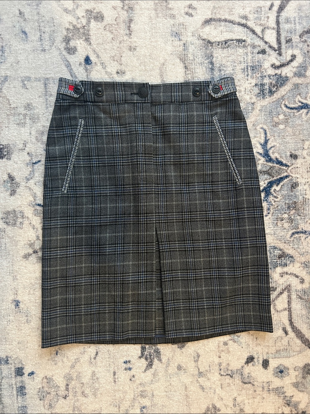 Rag & Bone Wool Blend Plaid Knee-Length Skirt (2)